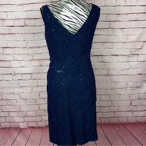 Ralph Lauren Blue Lace & Sequin Dress Sz 4